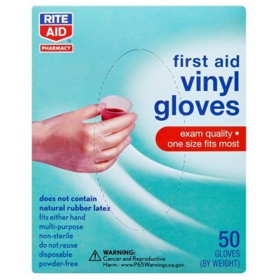 Rite Aid Vinyl Medical Gloves, One Size Fits Most - 50 ct
