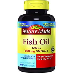 Nature Made Fish Oil 1200 mg w. Omega-3 360 mg Softgels 100 Ct