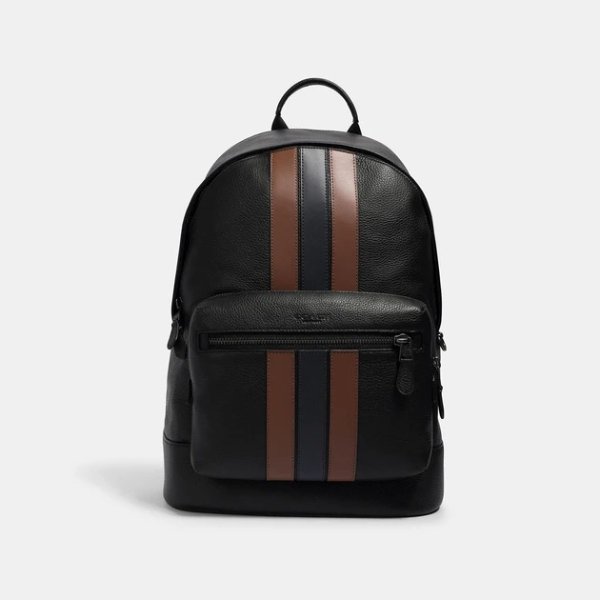 COACH West Backpack With Varsity Stripe