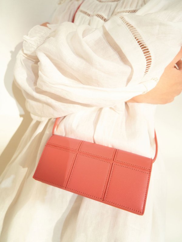 Coral Panelled Long Wallet | CHARLES &amp; KEITH