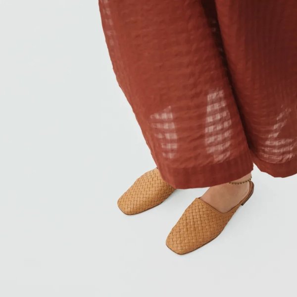 The Woven Leather Mule