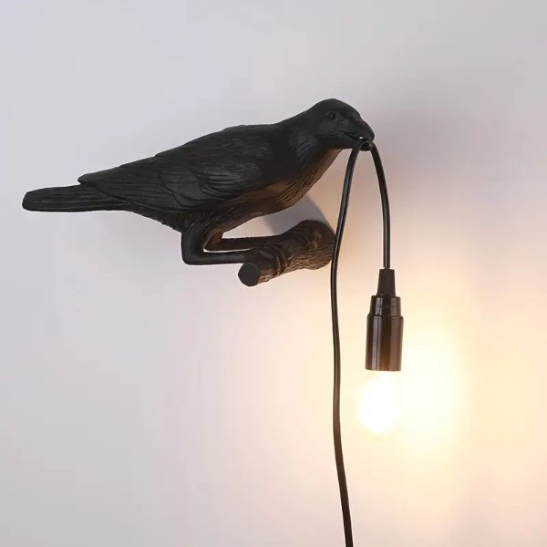 1pc Gothic Raven Lamp Wall Sconce Lighting Vintage Resin Bird Table Lamps Creative Night Light With Plug In Cord For Wall Decor And Living Room Bedroom Bedside Lamp | High-quality & Affordable | Temu