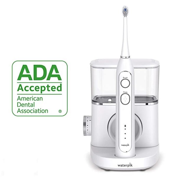 Sonic-Fusion Professional Flossing Toothbrush, Electric Toothbrush & Water Flosser Combo in One, SF-02 White