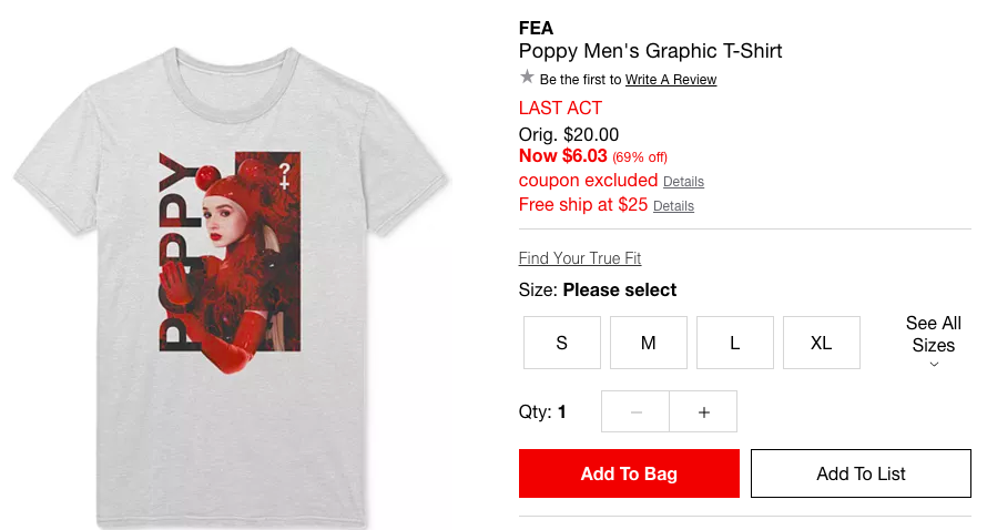 FEA Poppy Men's Graphic T-Shirt男士T恤