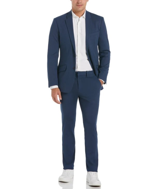 Very Slim Fit Azure Textured Stretch Knit Suit
