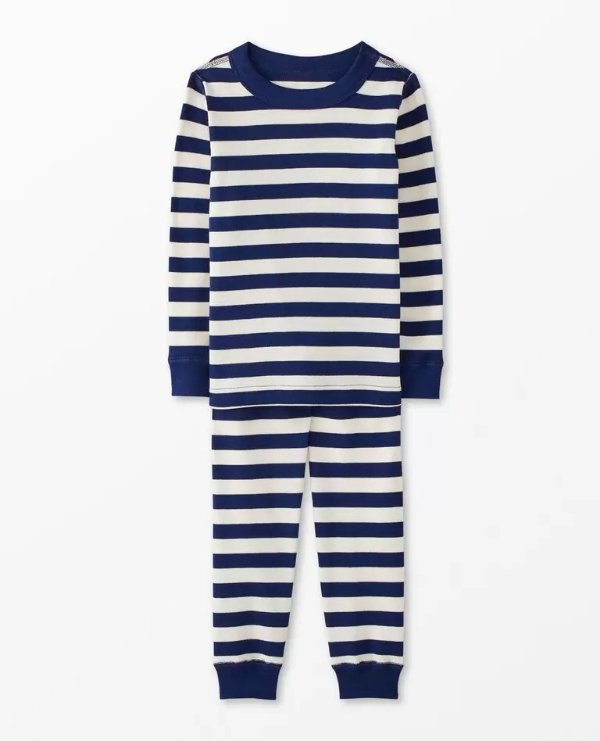 Striped Long John Pajama Set