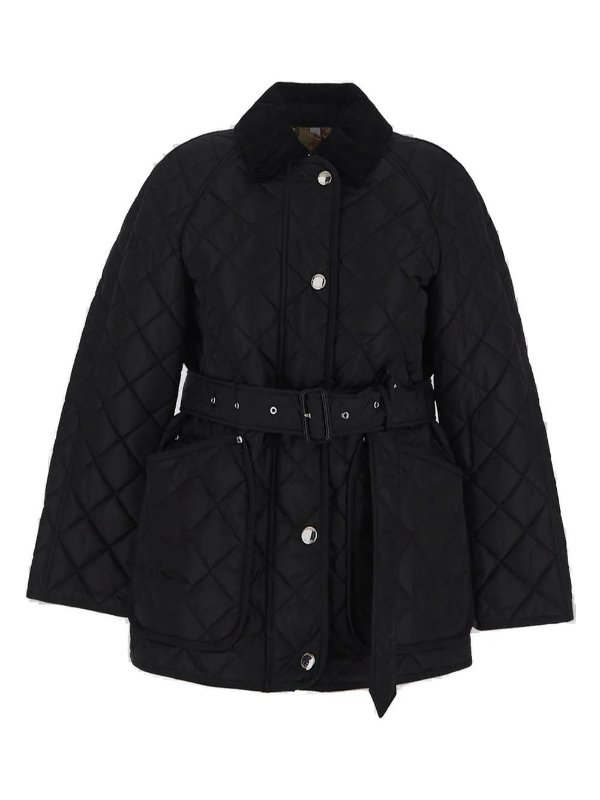 Belted Waist Quilted Jacket