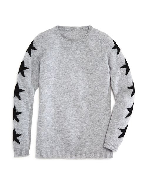 Girls' Star-Print Cashmere Sweater, Big Kid - 100% Exclusive