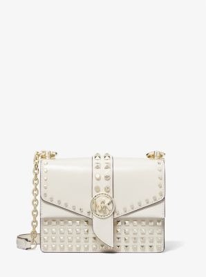 Greenwich Small Studded Patent Leather Crossbody Bag