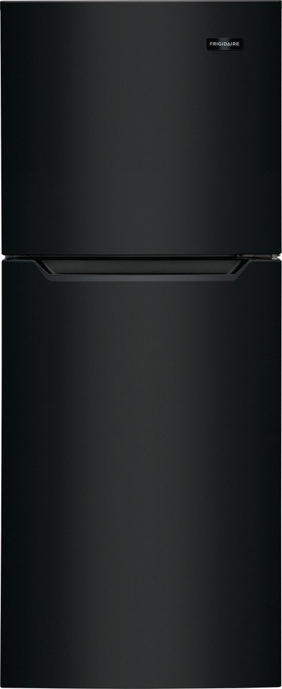 Frigidaire FFET1022UB 24 Inch Top Freezer Refrigerator with 10.1 cu. ft. Capacity, SpaceWise® Glass Shelving Store-More™ Crisper Drawers Store-More™ Door Bins, LED Lighting, Frost-Free, ADA Compliant, and Energy Star Ceritfied: Black