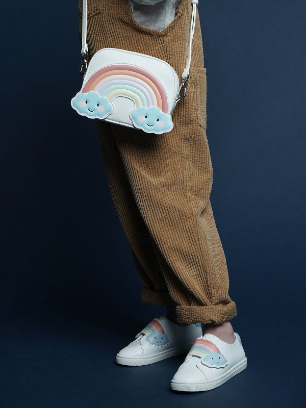 Girls' Rainbow Slip-On Sneakers
