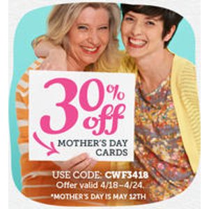 Cardstore：母亲节卡片, 30% off+免运费