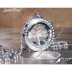 Family Tree Personalized Locket with Crystal Birthstones