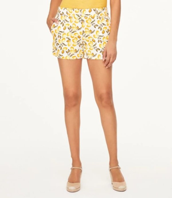 Lemon Shorts with 4 Inch Inseam