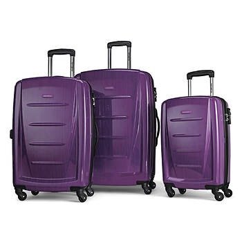 Winfield 2 硬壳万向轮行李箱3件套 紫色