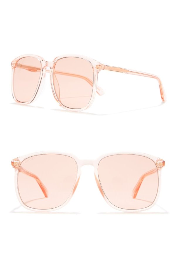 55mm Rounded Square Sunglasses