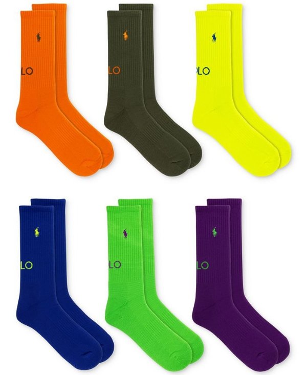 彩色袜子6双套装