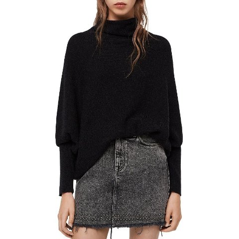 Allsaints 美衣热卖高领毛衣$130,粗跟短靴$156 低至5折+精选额外7.5折