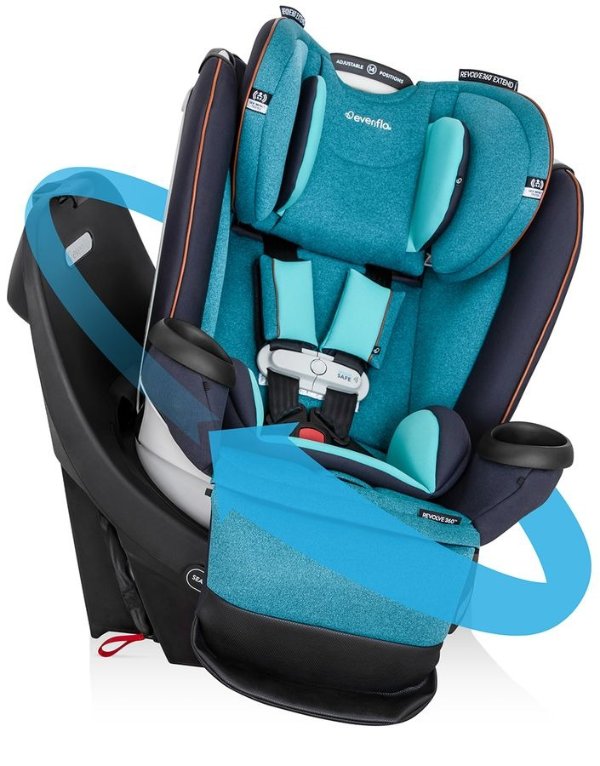 SensorSafe Revolve360 Extend Rotational All-In-One Convertible Car Seat - Sapphire Blue
