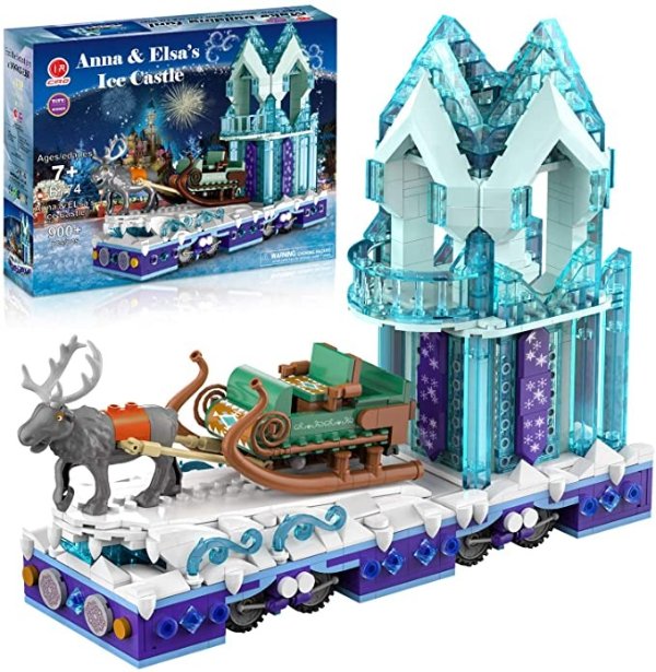 Frozen Toys for Girls, Compatible with Lego Sets Friends Building Kit Elsa and Anna Frozen Crystal Set for Kids