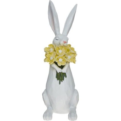 兔子拿花装饰