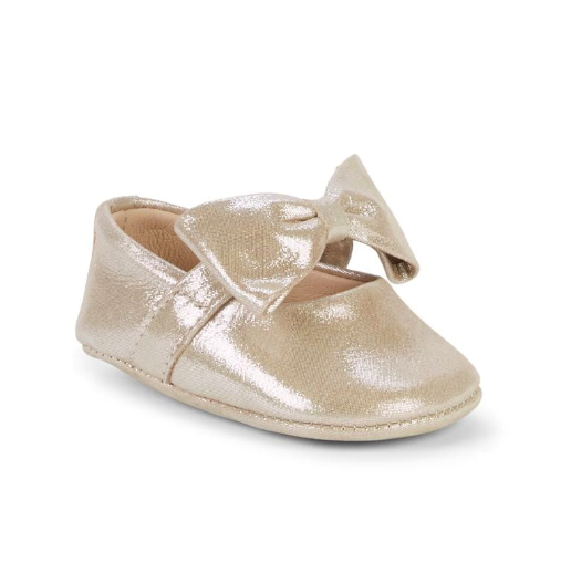 Elephantito - Baby Girl's Leather Bow Ballerina Shoes