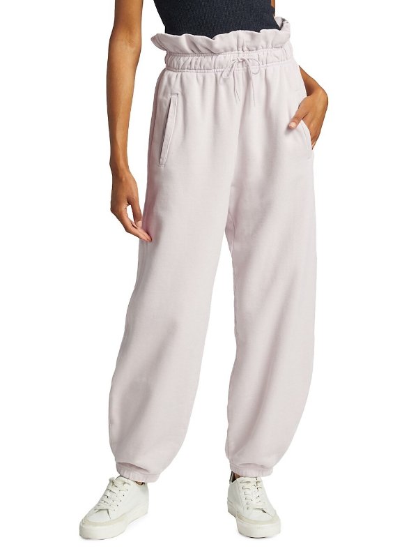 High-Rise Paperbag Relaxed Sweatpants