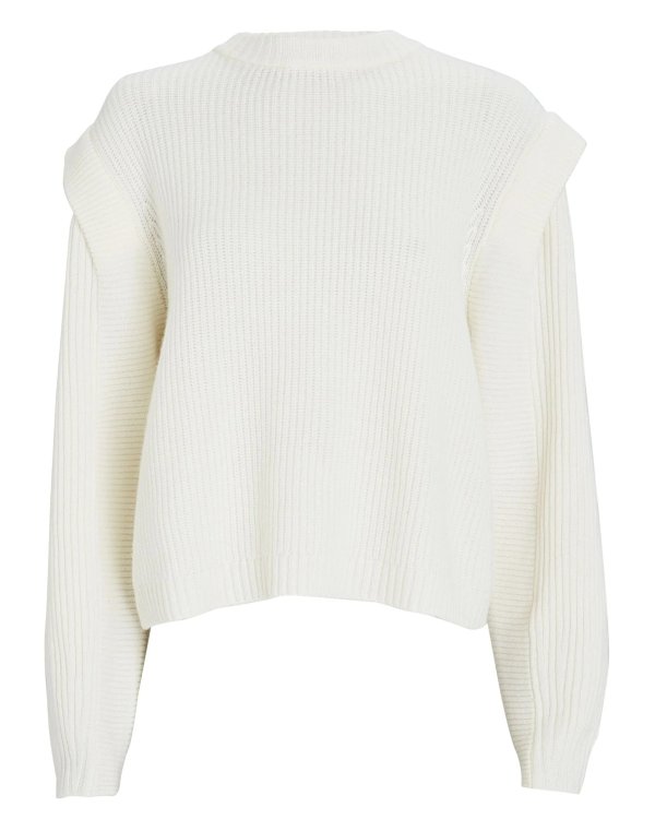 Structured Shoulder Wool Sweater