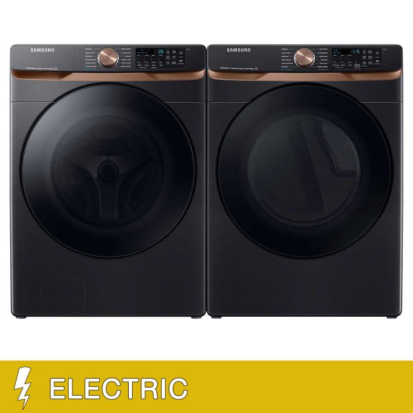 Samsung 5.0 cu. ft. Smart Front Load Washer and 7.5 cu. ft. Smart ELECTRIC Dryer