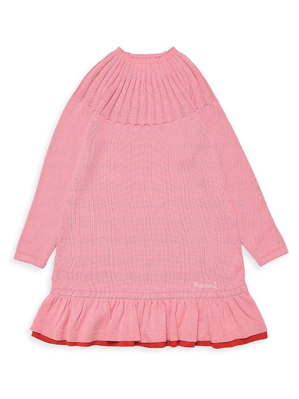 Little Girl's & Girl's Ruffled Wool-Blend Dress