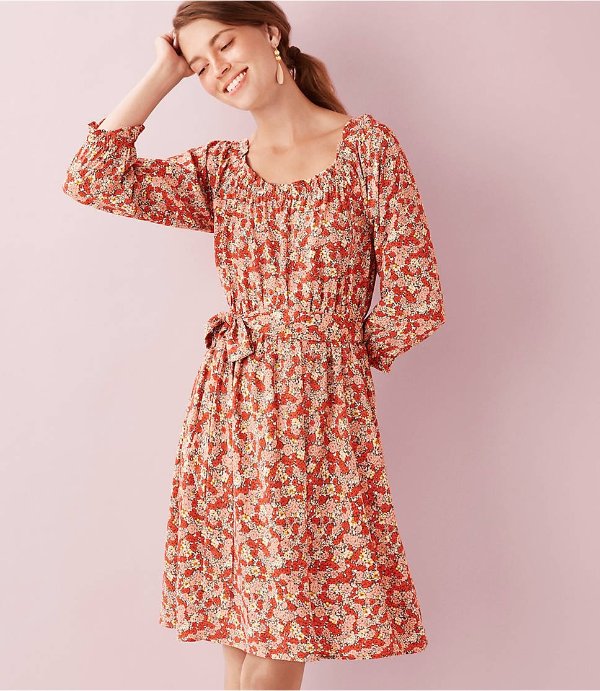 FLORAL PEASANT SLEEVE DRESS
Reduced from: