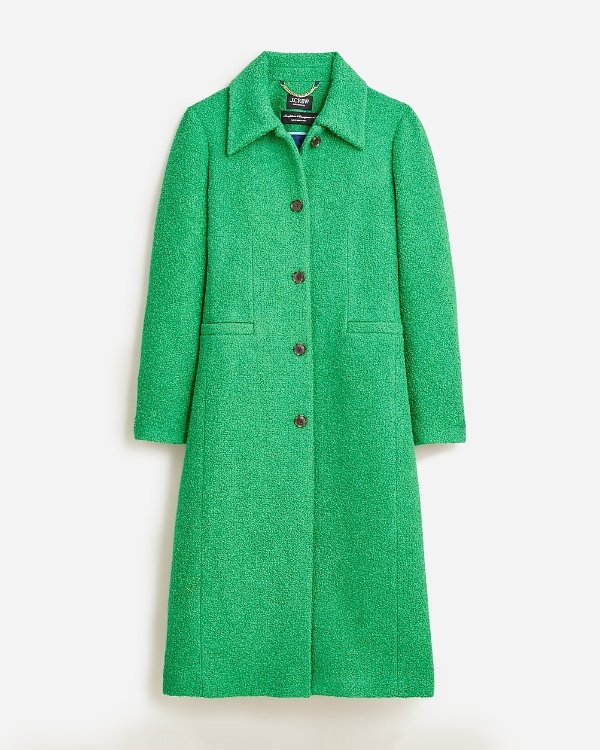 Collection A-line topcoat in Italian wool-boucle blend