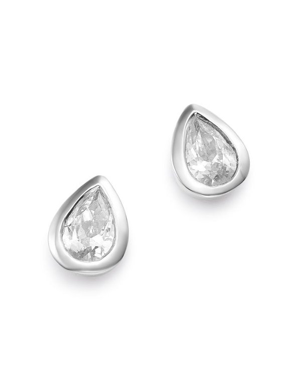 Diamond Teardrop Stud Earrings in 14K White Gold, 0.50 ct. t.w. - 100% Exclusive