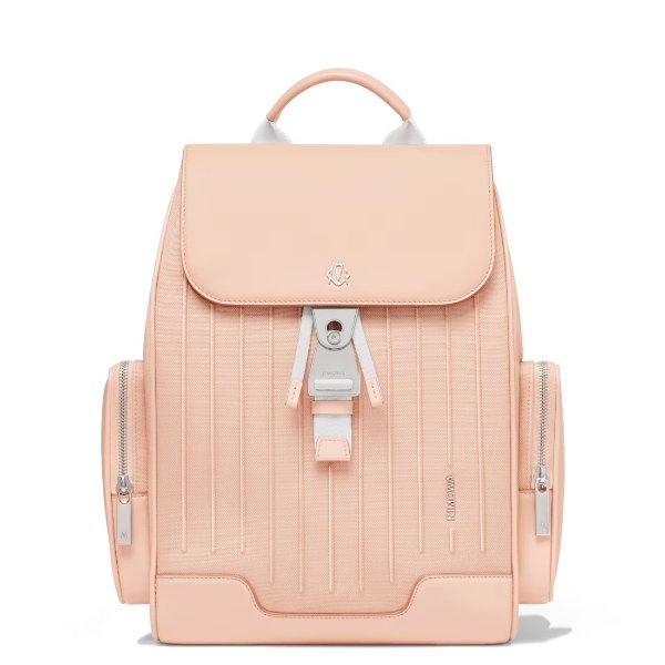 Never Still Small Flap Backpack in Leather & Canvas - Petal Pink | RIMOWA