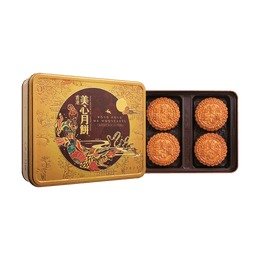MEI XIN White Lotus Seed Paste Mooncake With 2 Egg Yolks 4pc 740g