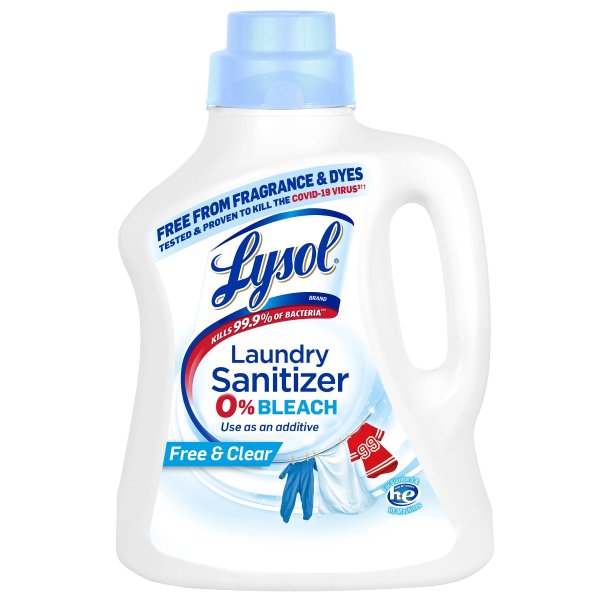Laundry Sanitizer Additive, Sanitizing Liquid for Clothes and Linens, Eliminates Odor Causing Bacteria, Free from Fragrance & Dyes, 90oz