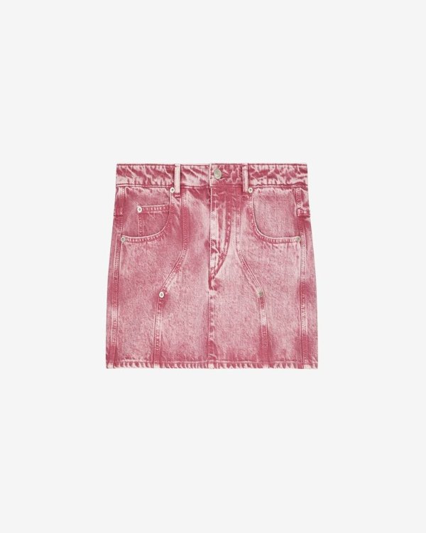 Women's Vesna Denim Skirt In Light Pink | Isabel Marant US