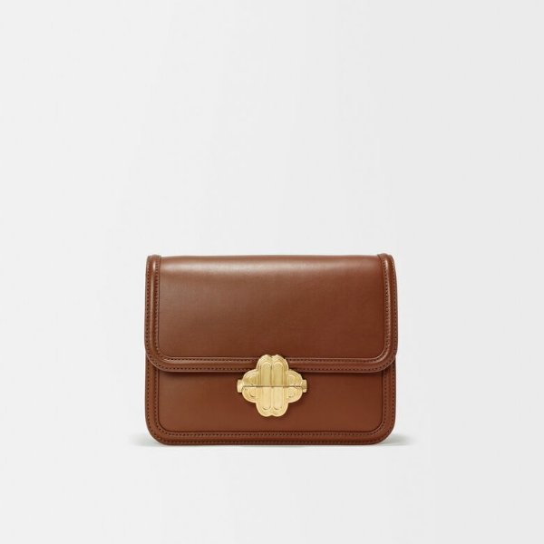 121CLOVER Leather bag with clover clasp