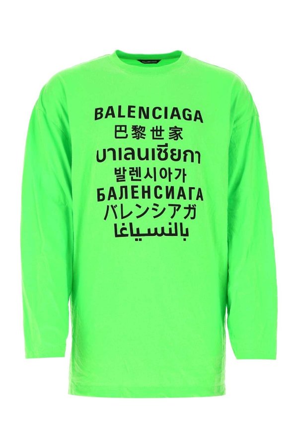 Languages Oversized Long-Sleeve T-Shirt - Cettire