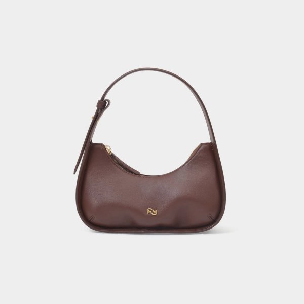 Mini Tempura Bag in Brown Leather