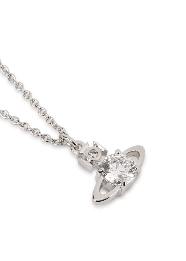 Reina crystal-embellished orb necklace