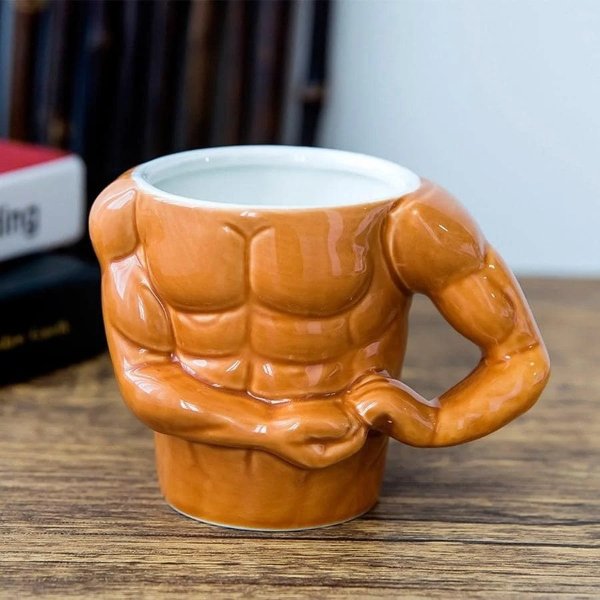 搞怪肌肉咖啡杯