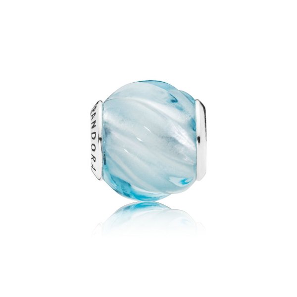 Blue Ripples Charm, Aqua Blue Crystal|PANDORA Jewelry US