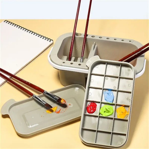 Multifunctional Bucket Palette Wash Pen Bucket Color Box | Free Shipping For New Users | Temu