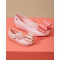 蝴蝶结平底鞋，粉色款