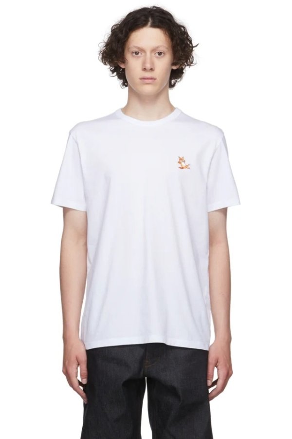 White Chillax Fox T-Shirt