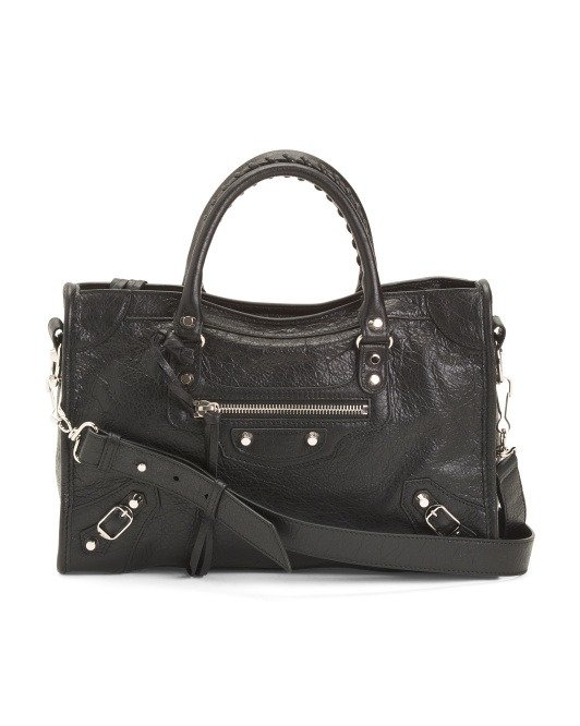 Made In Italy Leather Classic City Bag