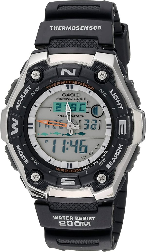 Men's AQW101-1AVCF Active Dial Multi-Task Gear Sport Watch