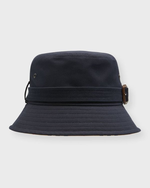Men's Buckle Band Gabardine Bucket Hat