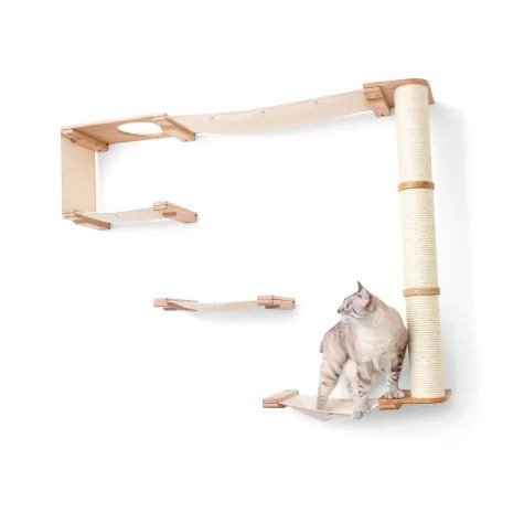 The Cat Mod Climb Track Hammocks With Sisal Pole for Cats in Natural, 50 IN W X 69 IN H | Petco